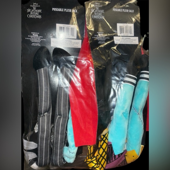 NEW DISNEY BUNDLE JACK & SALLY THE NIGHTMARE BEFORE CHRISTMAS POSEABLE 24” PLUSH - Picture 8 of 10